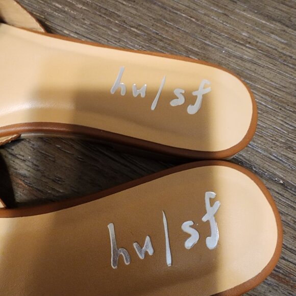 French Sole Cognac Leather Alibi Sandals NWT Size 9 - Picture 6 of 8